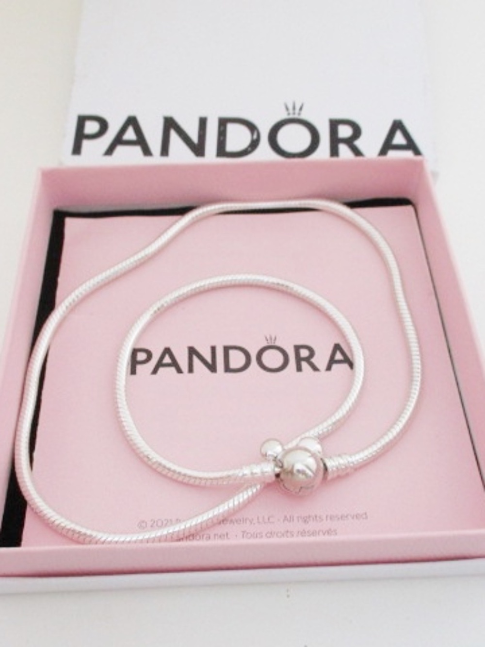 PANDORA - Disney Mickey Mouse Snake Chain Necklace